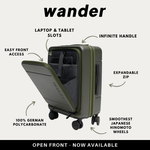 Wander Open Front Luggage - Carry On - Wander Global